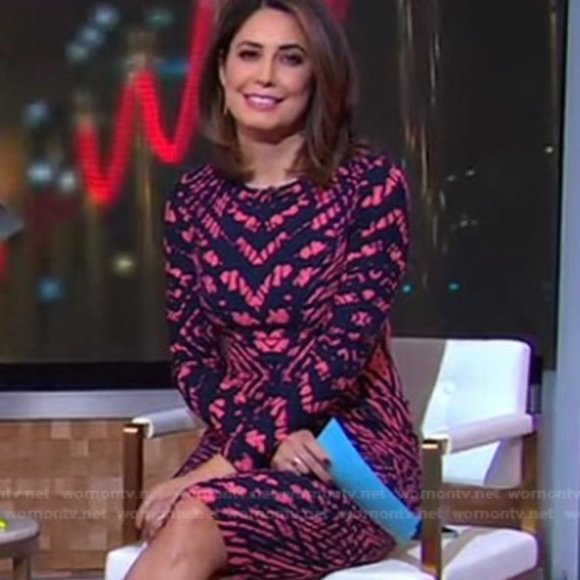 Maggy London Tie Dye Printed Crepe Midi Dress Sz 2 - Picture 3 of 13